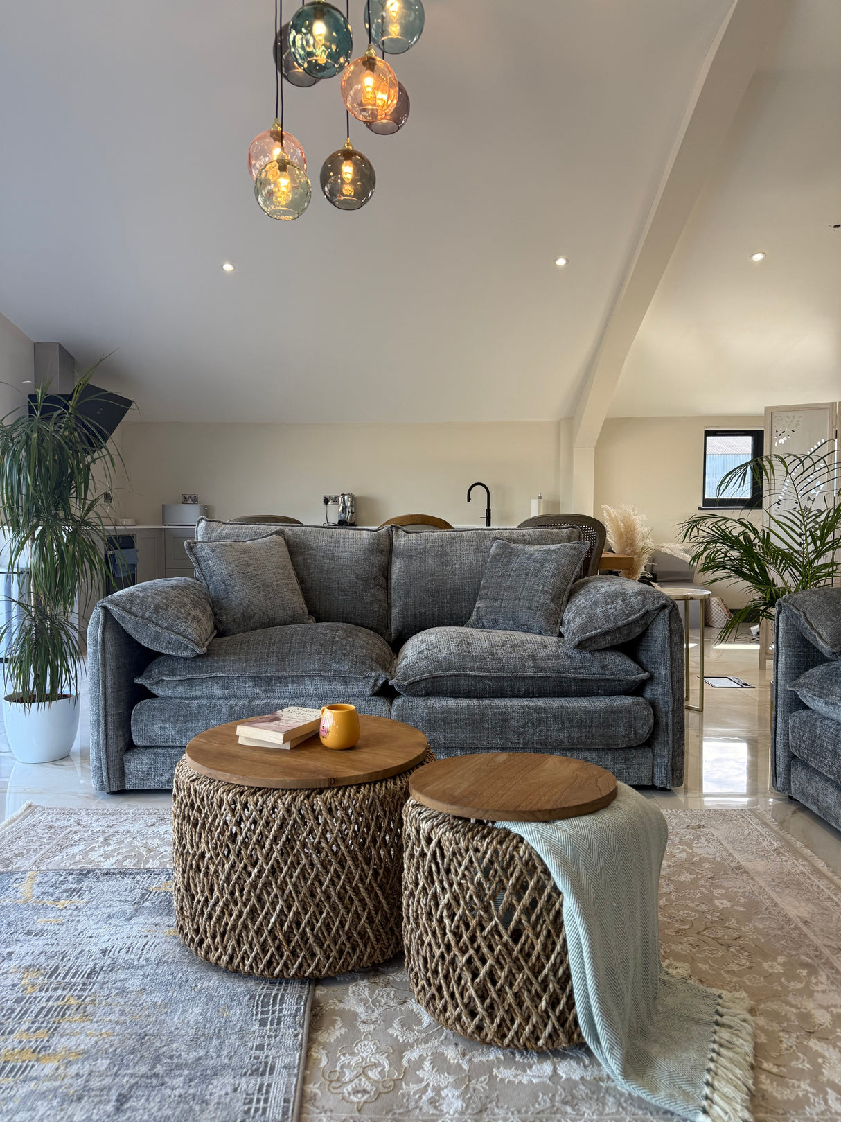 Samantha 3 and 2 Seat Sofa Bundle Deal (Available in Beige, Grey, Black or Green)