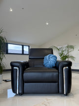 Autumnville Genuine Leather Electric Reclining Armchair Sofa (Available in Tanned Brown or Black)