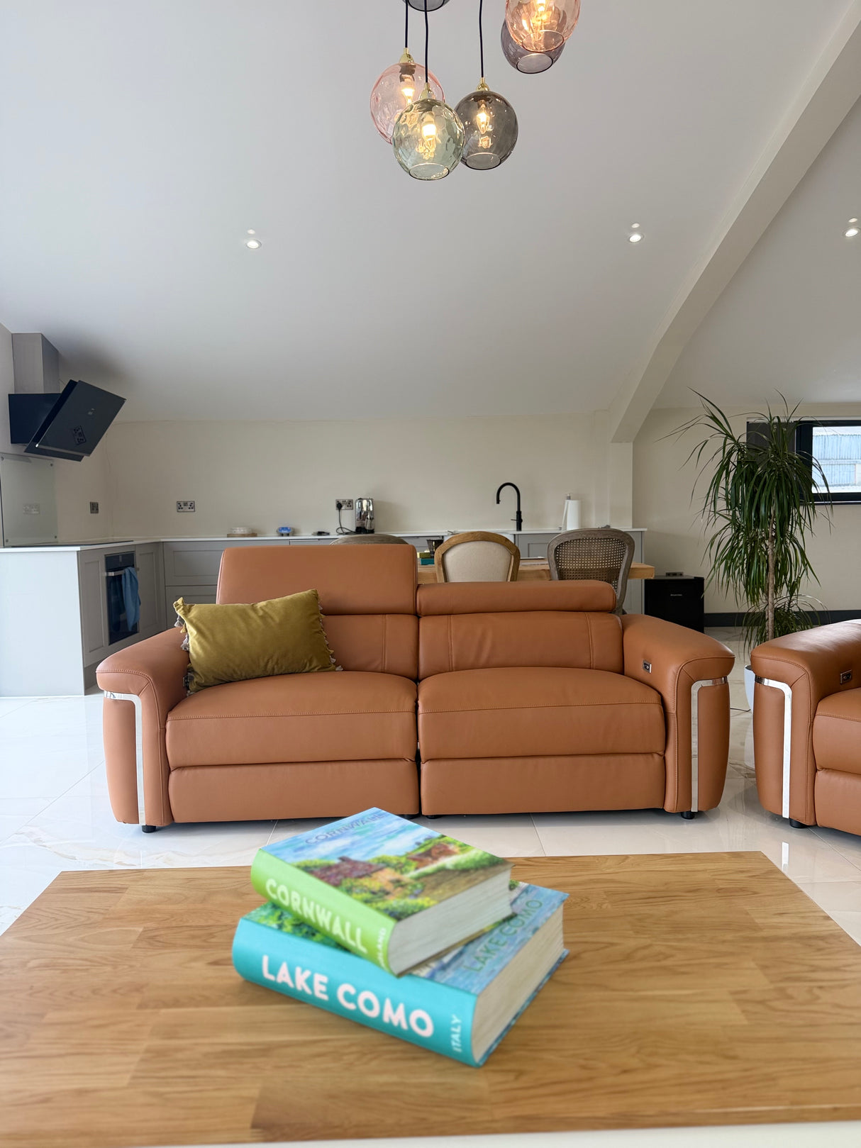 Autumnville Genuine Leather Electric Reclining 3 and 2 Seat Sofa Bundle Deal (Available in Tanned Brown or Black)