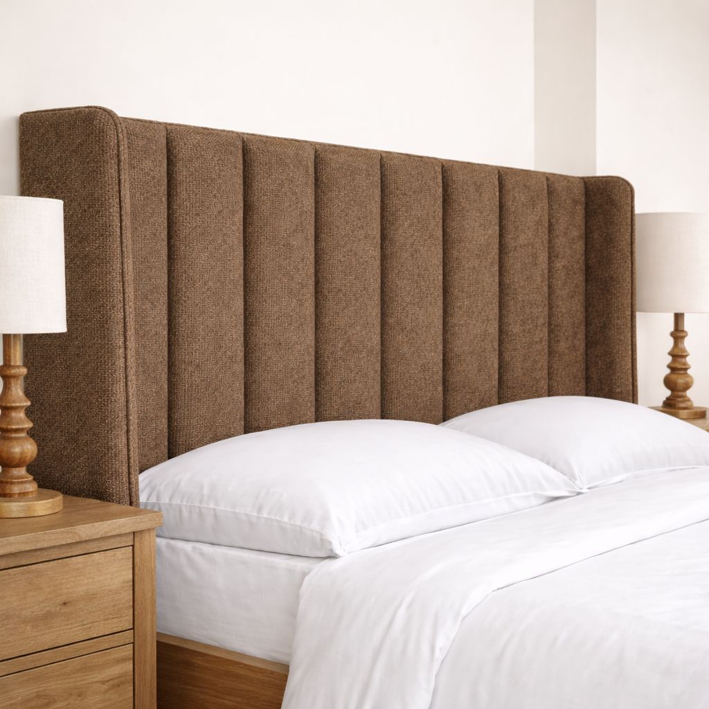 Panelled Winged Floor Standing Headboard