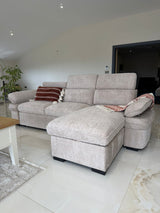 Hunter Corner Sofa Bed with Storage (Available in Grey, Blue, Beige or Green)