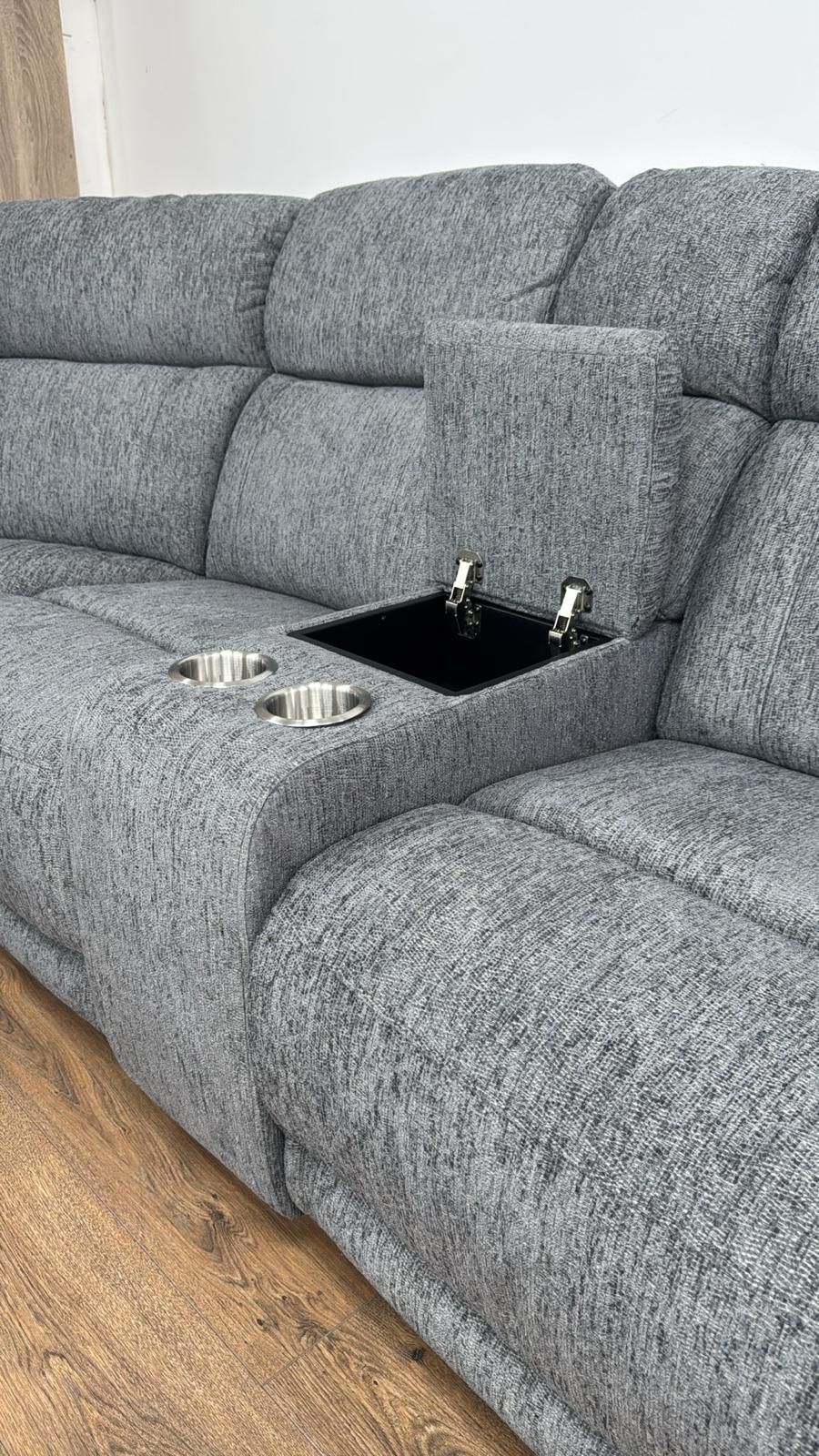 Gemma Electric Recliner Corner Sofa (Available in Beige or Grey)