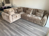 Bishop Corner Sofa (Available in Velvet Mocha or Grey)