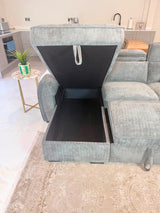 Marseille Corner Storage Sofa Bed (Available in Mushroom, Grey or Light Grey)