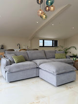 Daniela Modular 3 Seat Sofa and Footstool (Available in Stone or Grey)