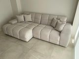 Dubai Chaise Corner (Available in Aston Linen Charcoal or Natural)