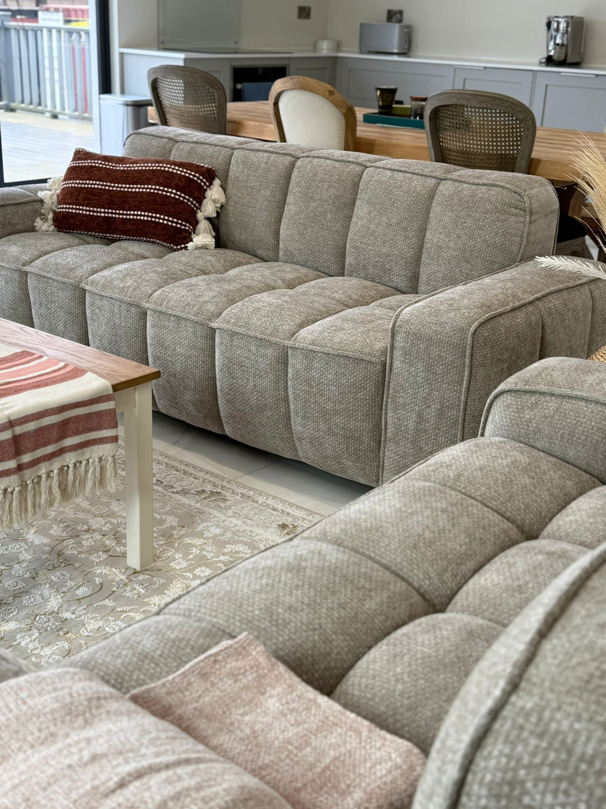 Monaco Cloud 2 Seat Sofa (Available in Beige, Grey or Olive)