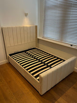 Zoe Winged Bed with Storage (Available in Plush Velvet Cream)