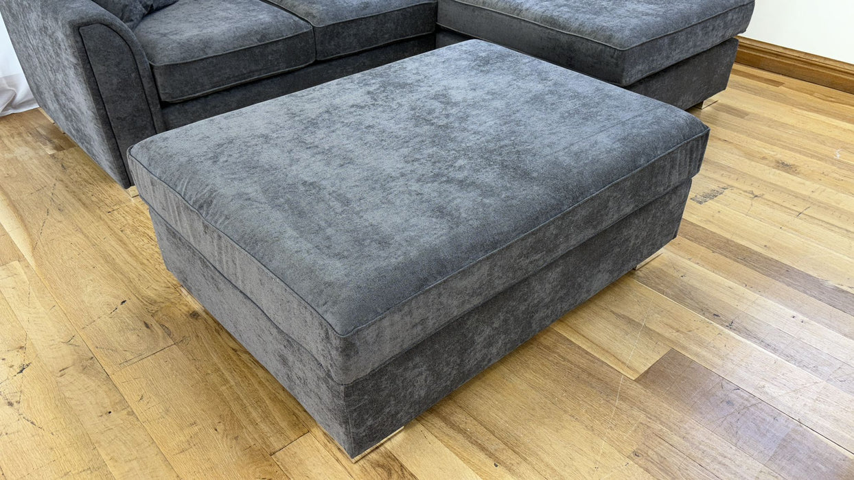 Bromley Full Back Corner Sofa (Available in Linen Cream, Linen Grey or Alaska Silver Chenille)