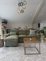 Hunter Corner Sofa Bed with Storage (Available in Grey, Blue, Beige or Green)