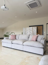 Daniela Modular 3 Seat Sofa and Footstool (Available in Stone or Grey)