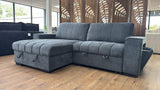 Benji Corner Storage Sofa Bed (Available in Grey or Beige)