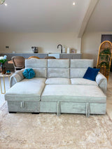 Marseille Corner Storage Sofa Bed (Available in Mushroom, Grey or Light Grey)