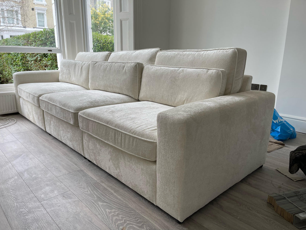 Lola 3 Seat Modular Sofa (Available in Chenille Ivory, Mocha or Grey)
