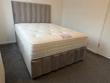 Bella Floor Standing Headboard With Normal Divan Base With Footboard