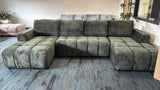 Sofia U-Shape Sofa Bed with Storage (Available in Green, Beige or Grey)