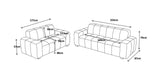 Monaco Cloud 3 and 2 Seat Sofa Bundle Deal (Available in Beige, Grey or Olive)