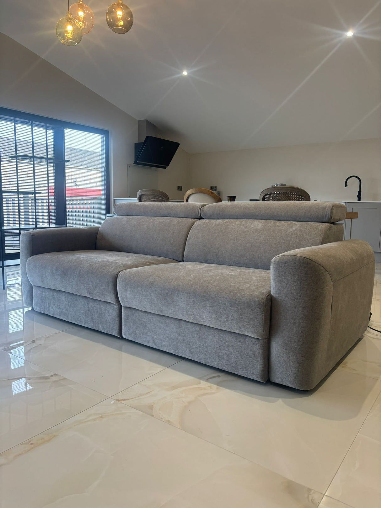Henley 3 Seat Electric Cinema Sofa (Available in Black, Green, Beige or Grey)