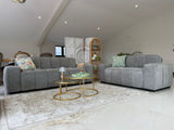 Monaco Cloud 3 and 2 Seat Sofa Bundle Deal (Available in Beige, Grey or Olive)