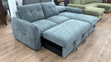Samara Corner Sofa Bed with Storage (Available in Chenille Grey, Brown, Beige or Green)