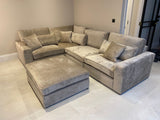Lola Small Corner Modular Sofa (Available in Chenille Ivory, Mocha or Grey)