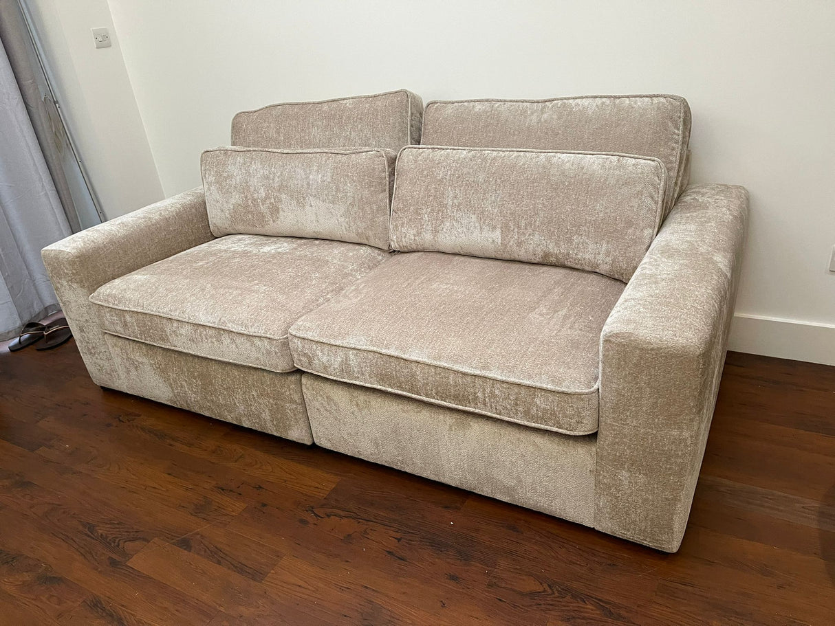 Lola 2 Seat Modular Sofa (Available in Chenille Ivory, Mocha or Grey)