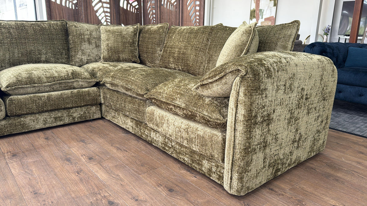 Samantha Corner Sofa (Available in Beige, Grey, Black or Green)