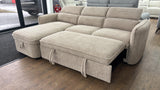 Naples Corner Sofa Bed with Storage (Available in Chenille Grey, Blue, Beige or Green)