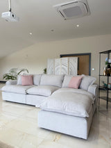 Daniela Modular 3 Seat Sofa and Footstool (Available in Stone or Grey)