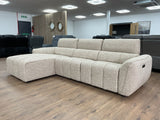 Tuscany Electric Recliner Corner Sofa (Available in Tweed Silver, Mocha or Charcoal)