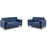 Brooklyn Sofa (available in plush velvet silver, teal, blue or beige)