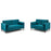 Brooklyn Sofa (available in plush velvet silver, teal, blue or beige)