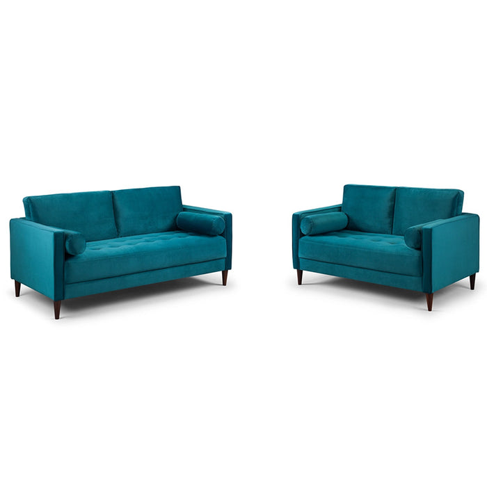 Brooklyn Sofa (available in plush velvet silver, teal, blue or beige)