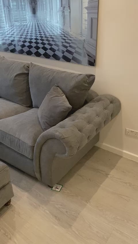 Cheshire Large Corner Sofa (Available in Linen Stone or Linen Slate)