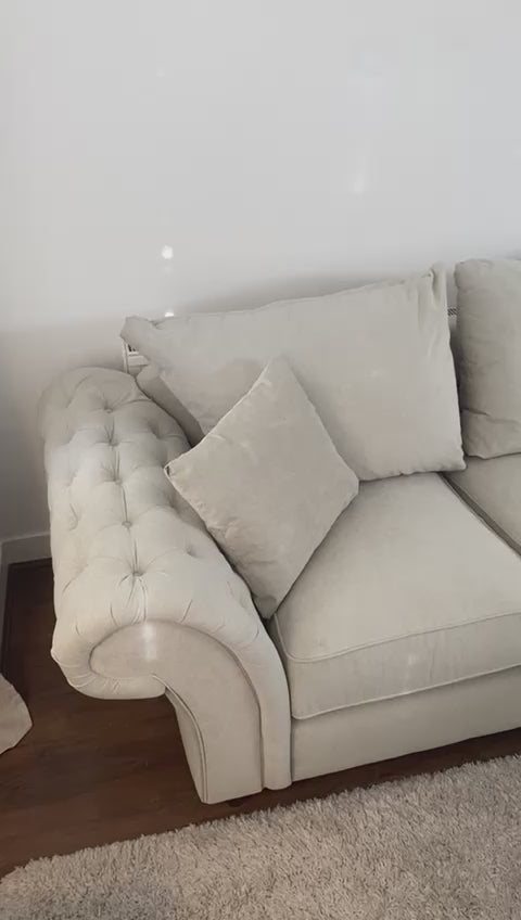 Cheshire Large Corner Sofa (Available in Linen Stone or Linen Slate)