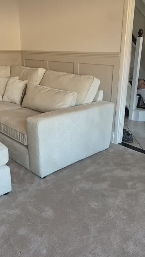 Lola Small Corner Modular Sofa (Available in Chenille Ivory, Mocha or Grey)