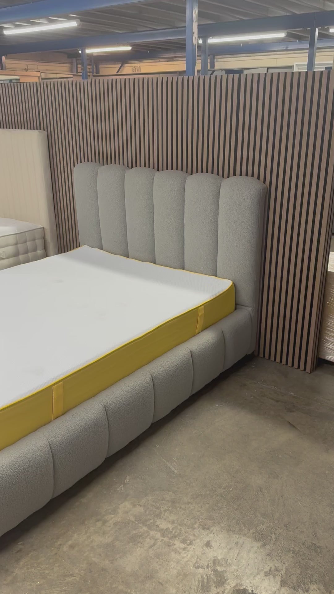 Cloud Bed with Storage (Available in Boucle Grey or Boucle Cream)