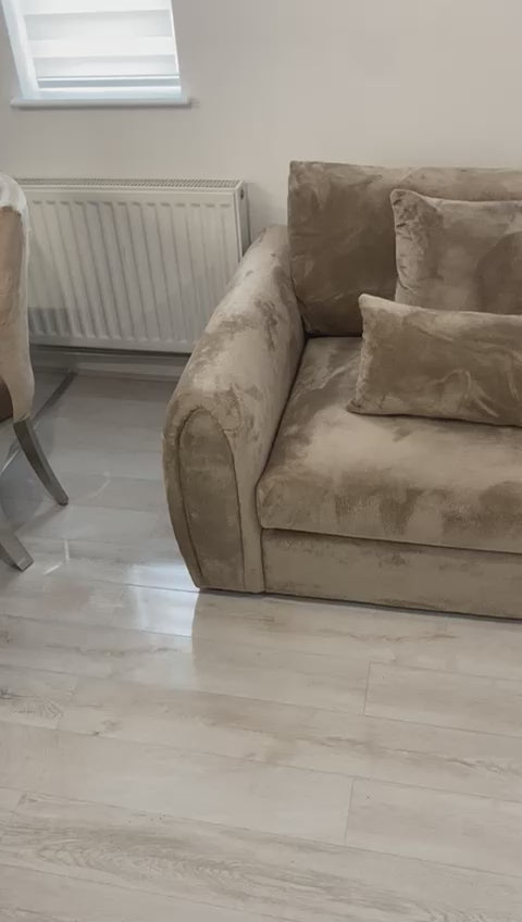 Bishop Corner Sofa (Available in Velvet Mocha or Grey)