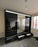 255cm Detroit LED Sliding Door Wardrobe (available in gloss white, gloss black and matte grey)