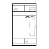 120cm Manhattan Sliding Door Wardrobe (available in white, grey or black)