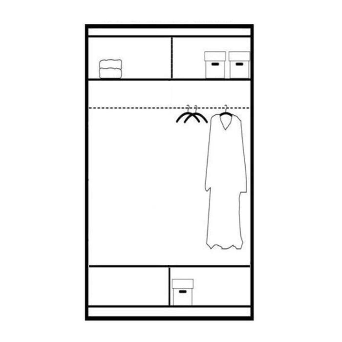 120cm Manhattan Sliding Door Wardrobe (available in white, grey or black)