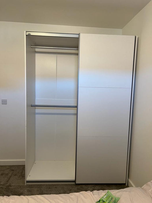 150cm California Sliding Door Wardrobe (available in white, grey or black)