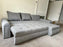 Burton Corner Storage Sofa Bed (available in Grey linen or Black Linen with Black PU sides)