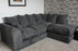 Harley Jumbo Cord Chaise Sofa in Grey