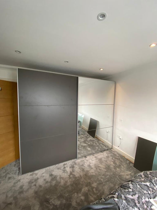 250cm California Sliding Door Wardrobe (available in white, grey or black)