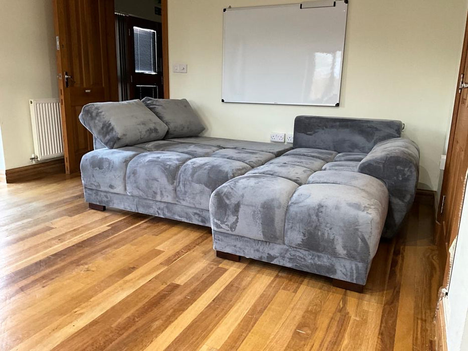 Stella Corner Storage Sofa Bed (Available in Velvet Cream, Grey or Mocha)