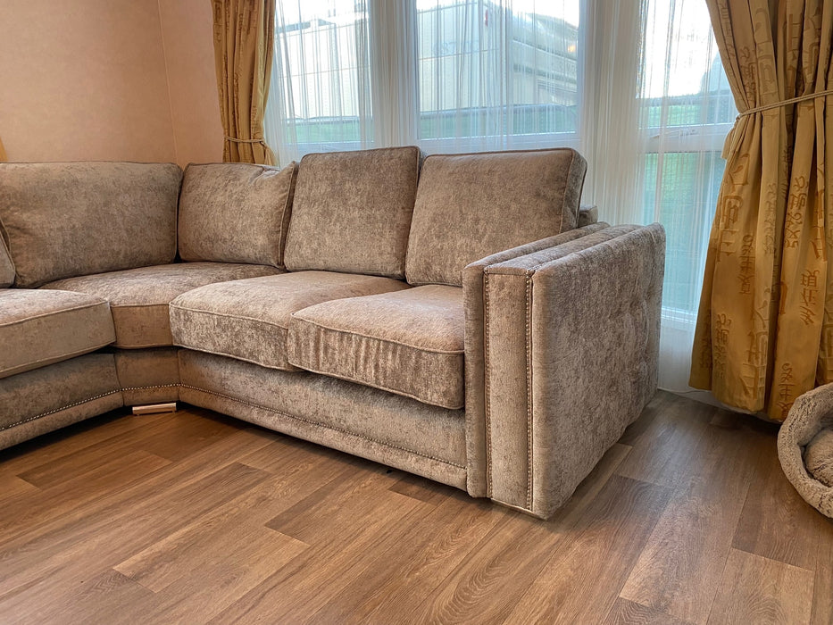 Bentley Full Back Corner Sofa (Available in Truffle or Charcoal Chenille)