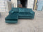 Ikon Chaise Corner Sofa (Available in Plush Velvet Charcoal, Plush Velvet Green, Plush Velvet Black or Grey Linen)