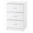 Elemental White 3 Drawer Bedside