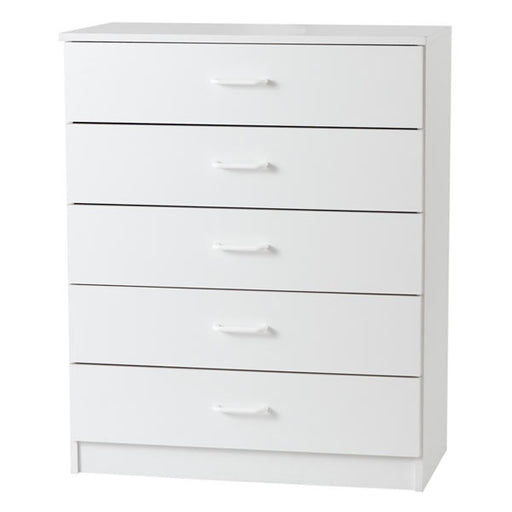 Elemental White 5 Drawer Chest